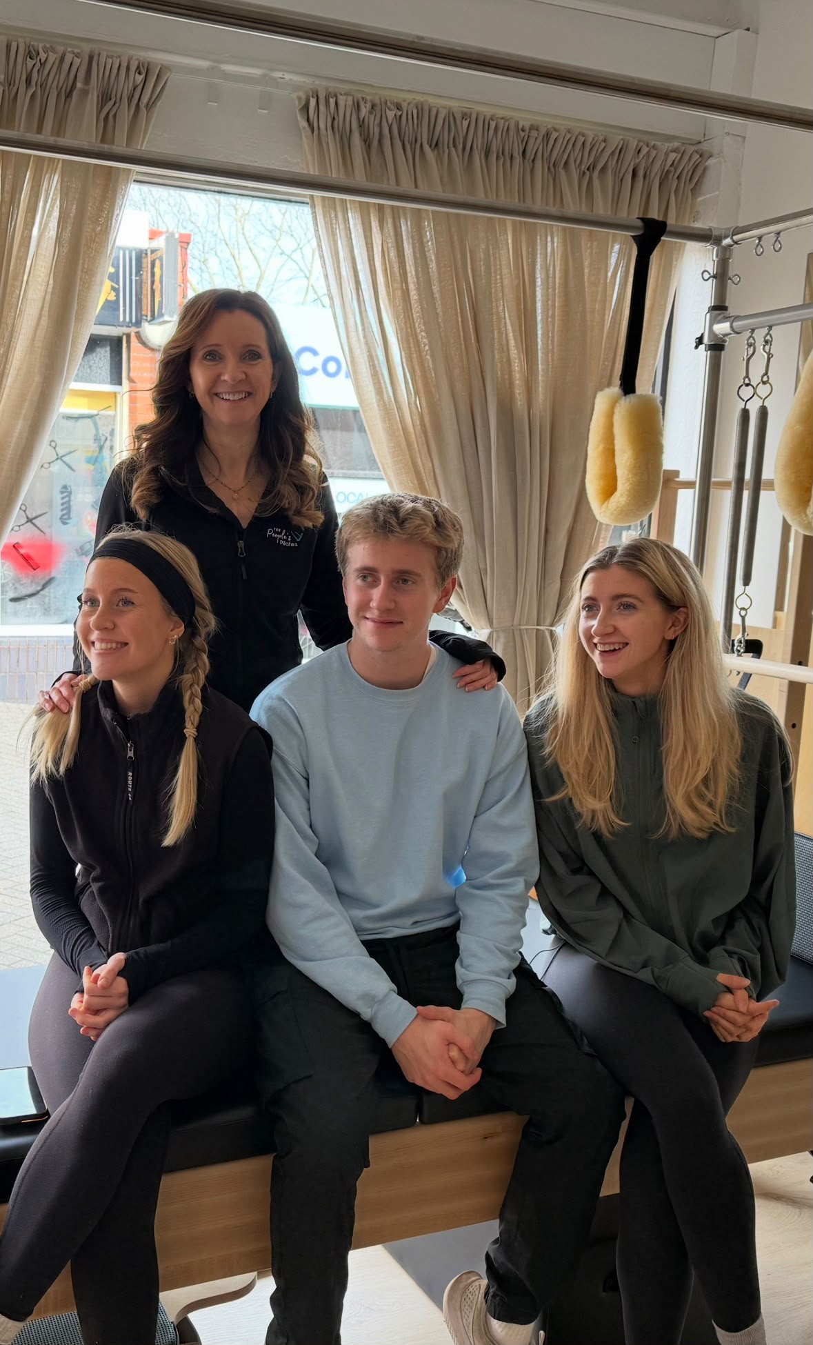 Jennifer Barnett with her children Ailey, Chloe and Murray at The People's Pilates